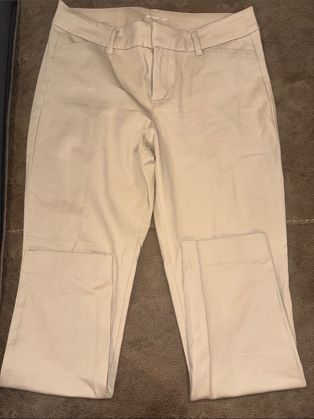 Old Navy Beige Cropped Chino Pants